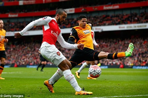 Theo Walcott không thể giúp Arsenal đánh bại Hull Cit​y. (Nguồn: Getty Images)