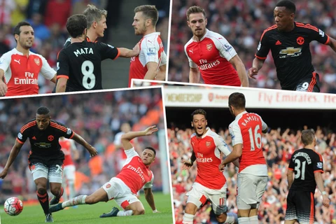 Những hình ảnh của trận lượt đi giữa Arsenal và Manchester United. (Nguồn: PA)