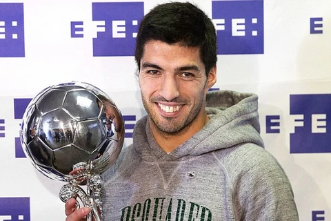 Luis Suarez giành giải Cầu thủ xuất sắc nhất Mỹ Latinh chơi bóng ở La Liga. (Nguồn: EPA)