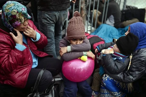 Người tị nạn ở biên giới Hy Lạp-Macedonia. (Nguồn: AFP/Getty Images)