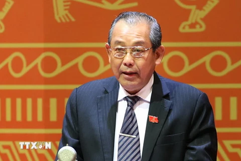 Ủy viên Bộ Chính trị, Chánh án Tòa án nhân dân Tối cao Trương Hòa Bình. (Ảnh: TTXVN)
