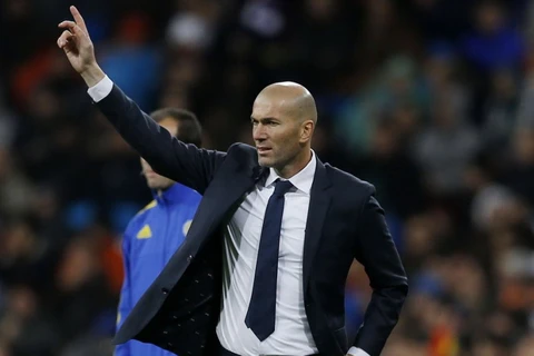 Zidane lần đầu đánh bại Barcelona với tư cách HLV. (Nguồn: AP)