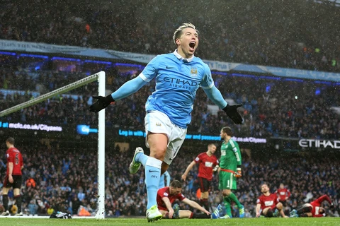 Nasri mang chiến thắng về cho Manchester City. (Nguồn: PA)
