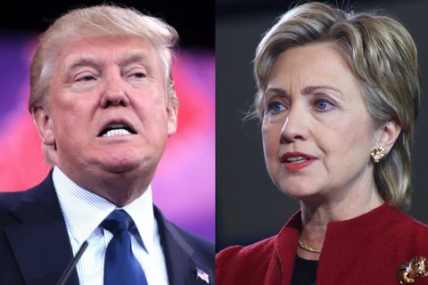 Hai ứng viên Donald Trump của đảng Cộng hòa và Hillary Clinton của đảng Dân chủ đang nắm ưu thế. (Nguồn: AP)