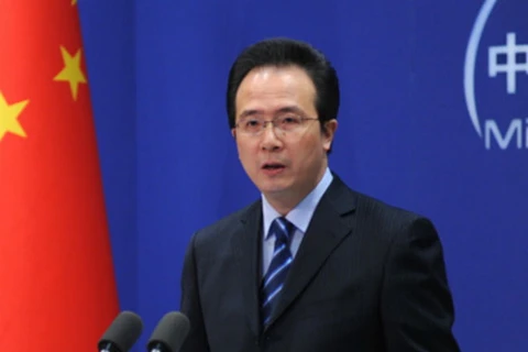 Người phát ngôn Bộ Ngoại giao Trung Quốc Hồng Lỗi. (Nguồn: AP)
