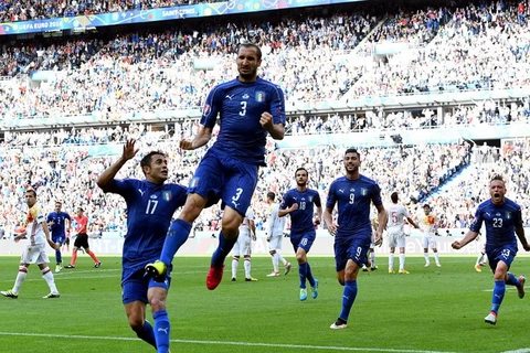 Italy giành vé vào tứ kết sau khi hạ bệ Tây Ban Nha. (Nguồn: Getty Images)