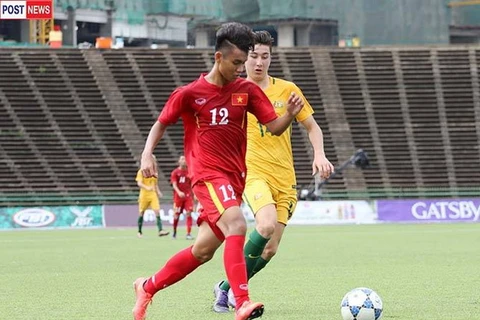 U16 Việt Nam thi đấu ấn tượng trước U16 Australia ở giải U16 AFF Cup. (Nguồn: Post Sport)