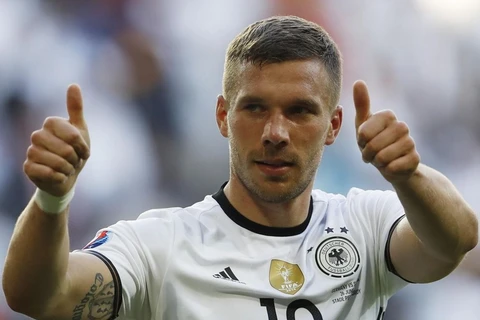 Podolski chia tay đội tuyển quốc gia Đức. (Nguồn: Getty Images)
