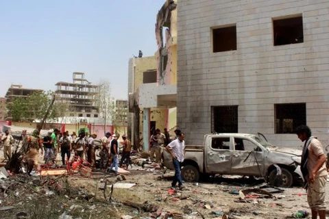 Hiện trường vụ đánh bom ở Mogadishu. (Nguồn: AP)