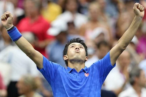 Kei Nishikori vào bán kết US Open 2016. (Nguồn: Reuters)