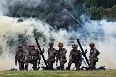 Lực lượng binh sỹ Ấn Độ ở biên giới tại khu vực Kashmir. (Nguồn: Reuters)
