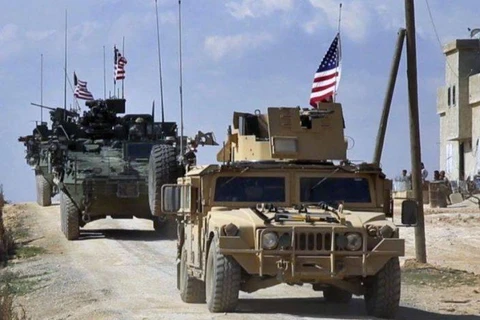 Lực lượng binh sỹ Mỹ tại Syria. (Nguồn: almasdarnews)