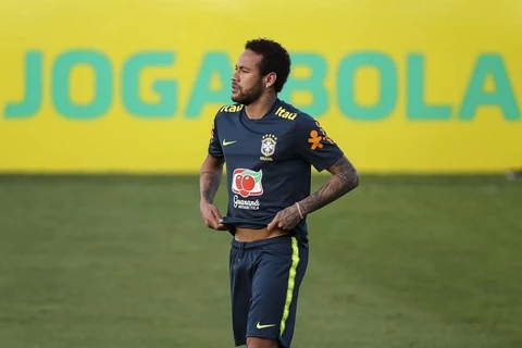 Neymar trên sân tập cùng tuyển Brazil chuẩn bị cho Copa America. (Nguồn: Getty Images)