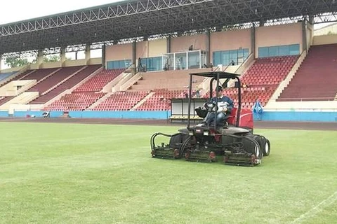 Sân Việt Trì đã sẵn sàng cho trận đấu của U23 Việt Nam. (Nguồn: VFF)