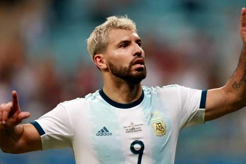 Sergio Aguero đưa Argentina vào tứ kết. (Nguồn: Getty Images)