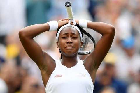 Cori Gauff đã khóc sau khi đánh bại Venus. (Nguồn: Reuters)