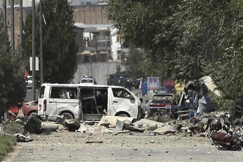 Hiện trường một vụ đánh bom ở Afghanistan. (Nguồn: AP)