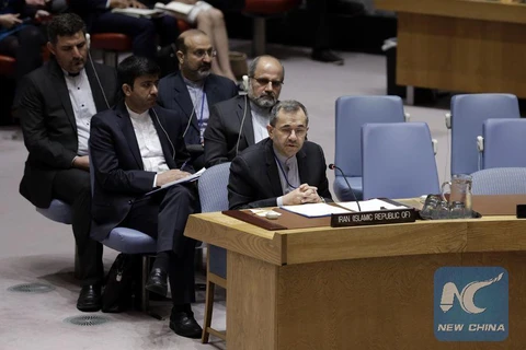 Đại sứ Iran tại Liên hợp quốc, ông Majid Takht-Ravanchi (hàng đầu). (Nguồn: Xinhua)