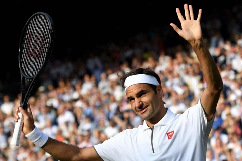 Federer thắng trận 100 tại Wimbledon. (Nguồn: Getty Images)