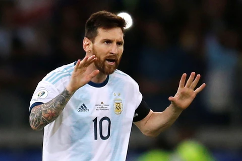Messi trong màu áo Argentina tại Copa America 2019. (Nguồn: AP)