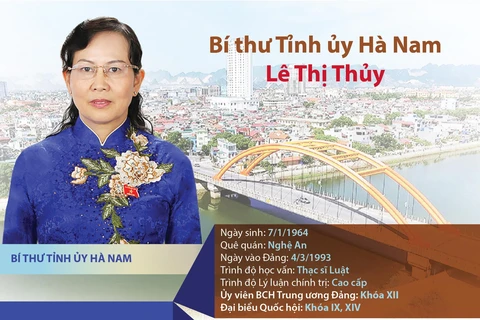 [Infographic] Chân dung tân Bí thư Tỉnh ủy Hà Nam Lê Thị Thủy