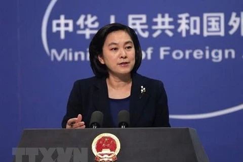 Người phát ngôn Bộ Ngoại giao Trung Quốc Hoa Xuân Oánh. (Ảnh: EPA/TTXVN)
