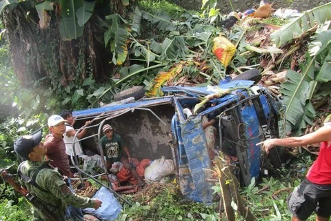 Hiện trường vụ tai nạn ở Philippines. (Nguồn: gmanetwork.com)