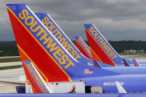 Mãng hàng không nội địa Mỹ Southwest Airlines. (Nguồn: AP)