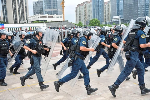 Lực lượng cảnh sát Trung Quốc. (Nguồn: AFP)