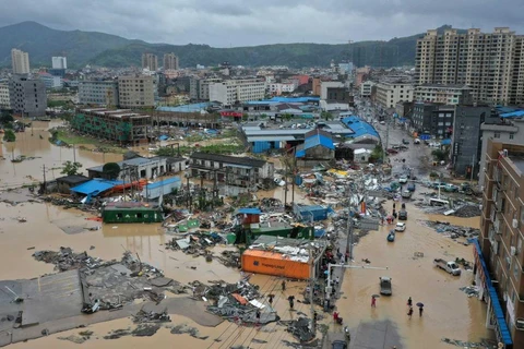 Các tỉnh miền Đông Trung Quốc chịu ảnh hưởng nặng nề bởi bão Lekima. (Nguồn: Reuters)