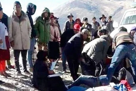Hiện trường một vụ tai nạn ở Bolivia. (Nguồn: Eldiario.net)