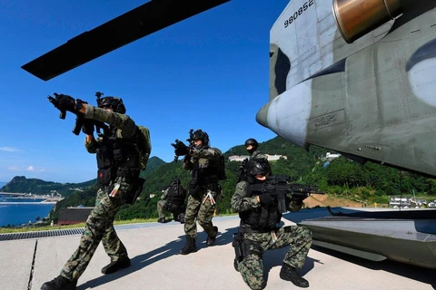 Quân đội Hàn Quốc tập trận. (Nguồn: AP)