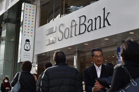 Logo tập đoàn SoftBank của Nhật Bản. (Nguồn: Getty Images)