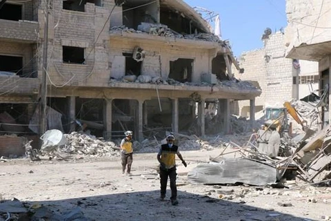 Cảnh đổ nát tại Idlib. (Nguồn: Reuters)