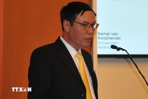Đại sứ Việt Nam tại Vương quốc Bỉ Vũ Anh Quang. (Ảnh: Kim Chung/TTXVN)