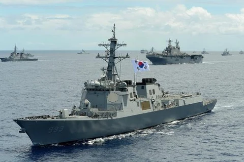Tàu chiến của Hàn Quốc trong một cuộc tập trận. (Nguồn: defenseworld)