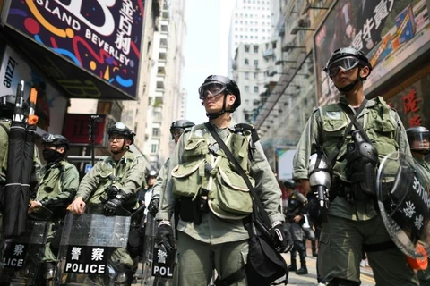 Cảnh sát Khu hành chính đặc biệt Hong Kong. (Nguồn: AFP)