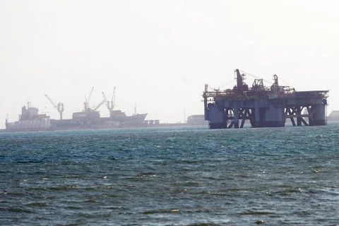 Một giàn khoan dầu ở vùng biển Sekondi, Ghana. (Nguồn: Getty Images)