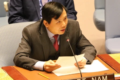 Đại sứ Đặng Đình Quý, Trưởng phái đoàn thường trực của Việt Nam tại Liên hợp quốc. (Ảnh: Hoài Thanh/TTXVN)