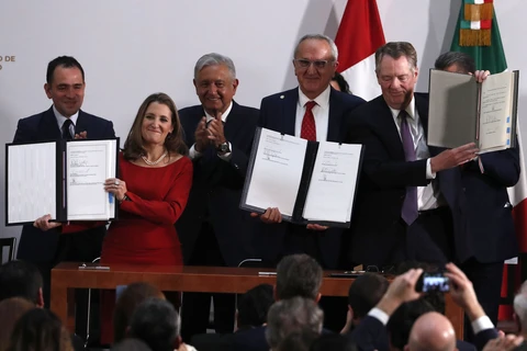 Mỹ, Mexico và Canada ký thỏa thuận hoàn tất Hiệp định Thương mại tự do. (Nguồn: citynews)