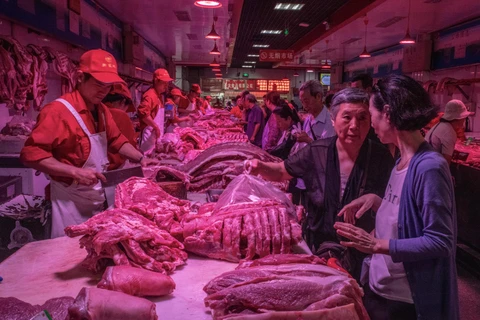 Thịt lợn được bày bán tại Trung Quốc. (Nguồn: nytimes)