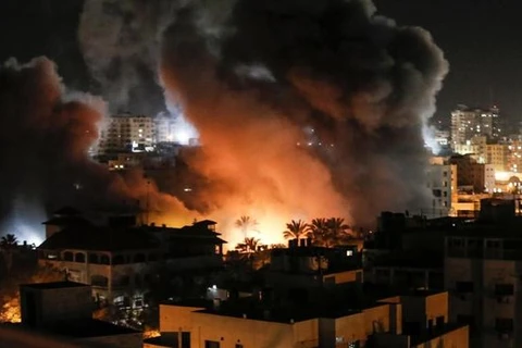 Hiện trường vụ tấn công của quân đội Israel. (Nguồn: CNN)