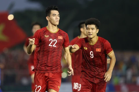 Tiến Linh và Đức Chinh được kỳ vọng tiếp tục tỏa sáng tại giải U23 châu Á 2020. (Ảnh: Hoàng Linh/TTXVN)