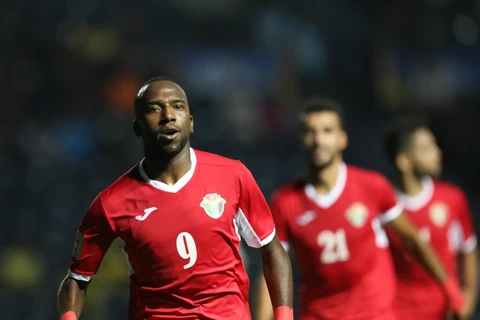 Atieh là người mở tỷ số cho U23 Jordan. (Ảnh: Nguyên An/Vietnam+)