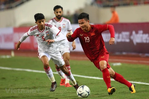 Quang Hải được kỳ vọng rất lớn khi đối đầu U23 UAE. (Ảnh: Nguyên An/Vietnam+)