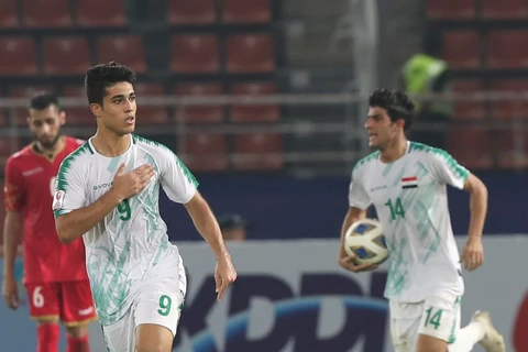 Mohammed Nassif mang 1 điểm đầy kịch tính về cho U23 Iraq. (Nguồn: AFC)