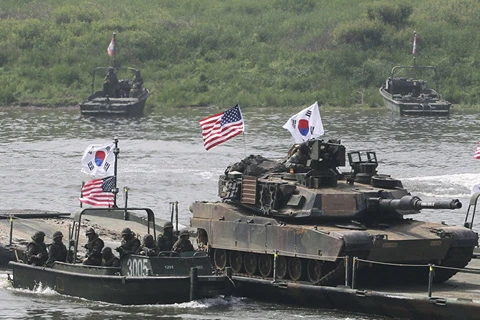 Hình ảnh một cuộc tập trận chung giữa Mỹ và Hàn Quốc. (Nguồn: Sputnik)