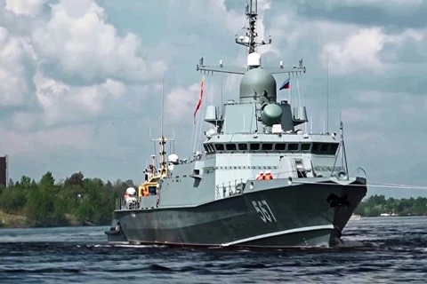 Tàu của hải quân Nga. (Nguồn: almasdarnews)