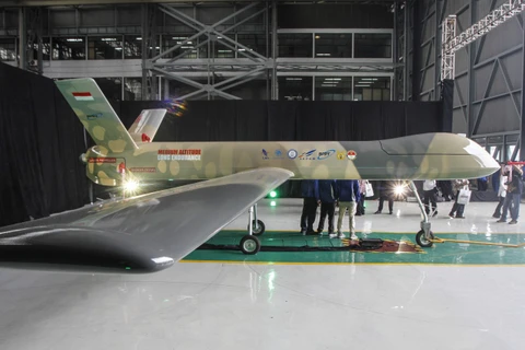 Mẫu UAV mới mà Indonesia sản xuất mang tên Elang Hitam. (Nguồn: thejakartapost)