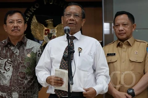 Bộ trưởng Điều phối Các vấn đề chính trị, luật pháp và an ninh Indonesia Mahfud MD phát biểu. (Nguồn: tempo)
